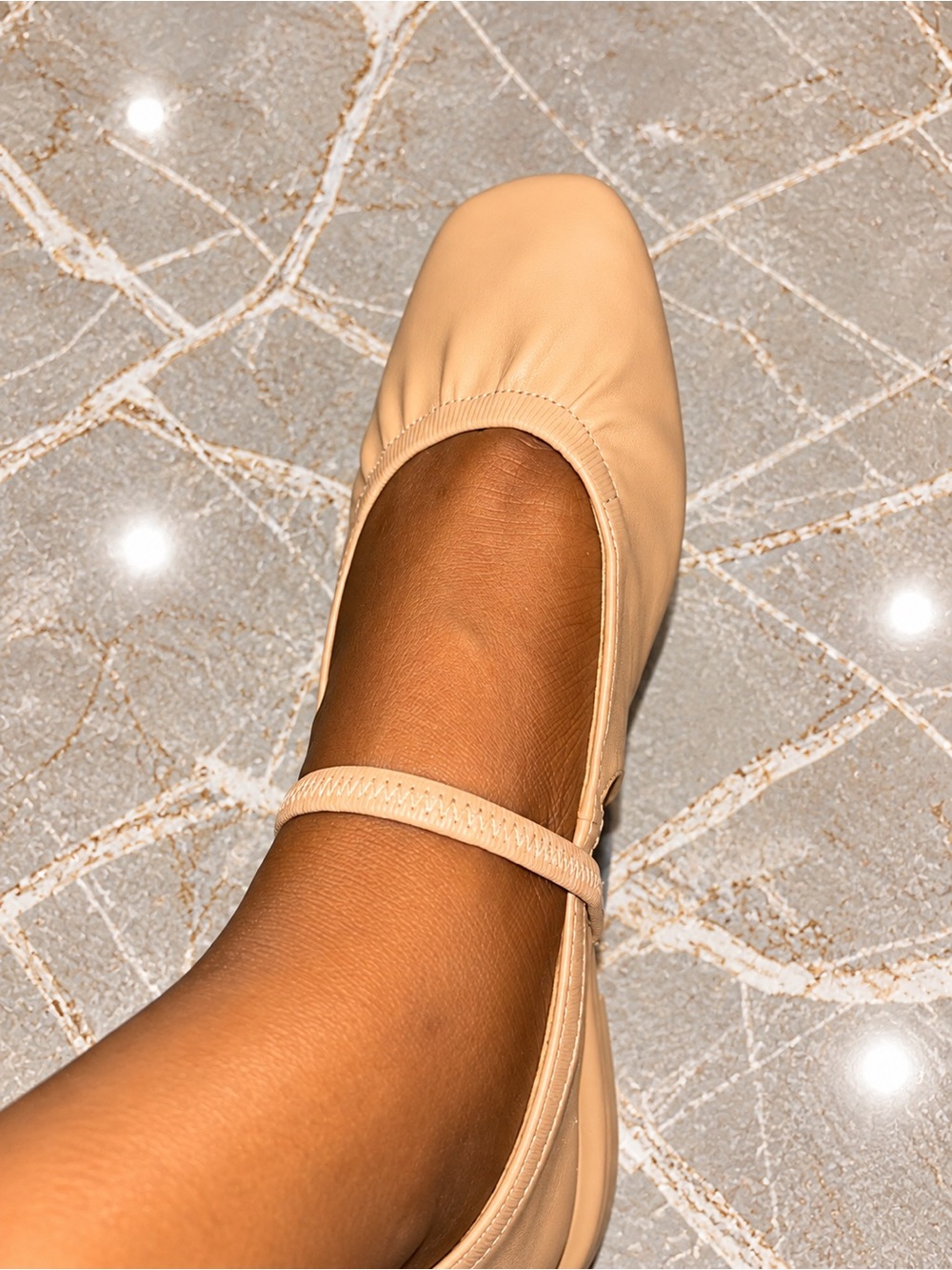 a new day Beige Mary Jane Ballet Flat